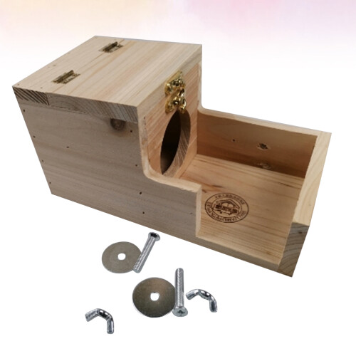 Conjunto De Casa De Madeira Natural Para Hamster Com Acessórios 1