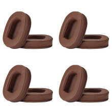 4X Ear Cushions Memory Foam Earpads Cover Replacement Ear Pads for ATH M50X Fits M40X M30X M20 Brown