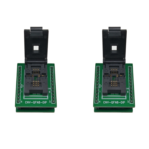 2X QFN8 DFN8 WSON8 Programming Socket Pin Pitch 1.27mm IC Body Size 6X8 mm Clamshell Test Socket ZIF Adapter Socket
