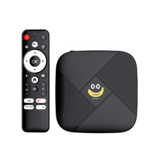 Caixa de TV Banana TV X2 2GB+64GB Android 14 BT5.0 4K UHD S905L3 2.4G/5G WiFi TV Box Set-Top Box Plugue AU