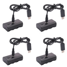 4X -Koppler-Dummy-Akku + 5 V USB-Kabel für  NP F550 F570 F770 F750 F970 F990 mit USB-Kabel