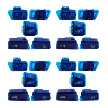 4X Interruptor de Señal de de Motocicleta Botón de Bocina de Luz Lejana Y Cercana para Scooter Gy6 50Cc 125Cc 150Cc Dio Af17 Af18 Azul