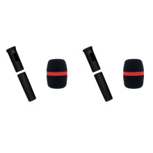 2X Elastic Wireless Microphone Protective Case Color Handle Cover Anti-Fall Protector for Ktv Stage Accessories D