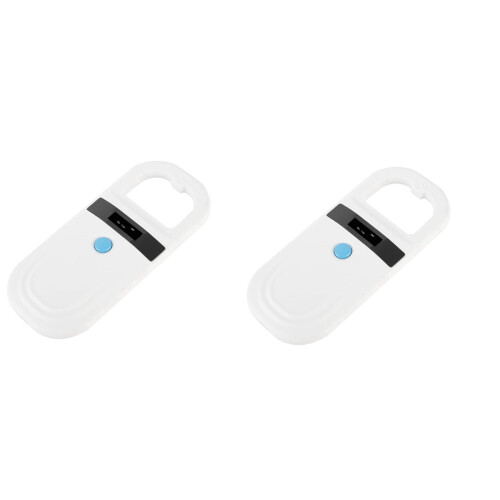 2X Microchip Reader RFID 134.2Khz, Pet ID Microchip Scanner with 0.91 Inch OLED Display for Animal Tracking