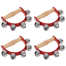 4X Tambourine Handbell Baby Kid Child Early Educational Musical Instrument Rhythm Shaking Small Jingle Bell Toy
