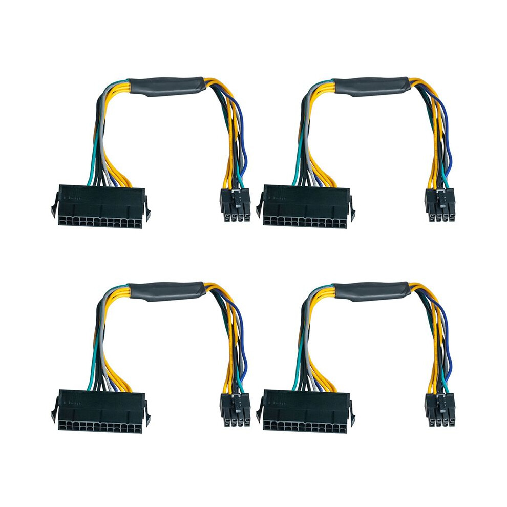 4X 24 Pin To 8 Pin Atx Psu Power Adapter Cable For Optiplex 3020 7020 9020 Precision T1700 12-Inch(30Cm) 6031959813186