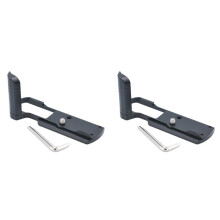 2X Camera L Bracket, Quick Release Plate för  GX9/GX85/GX7II Kameragreppsbas Vertikal Quick Release L-Platta Svart