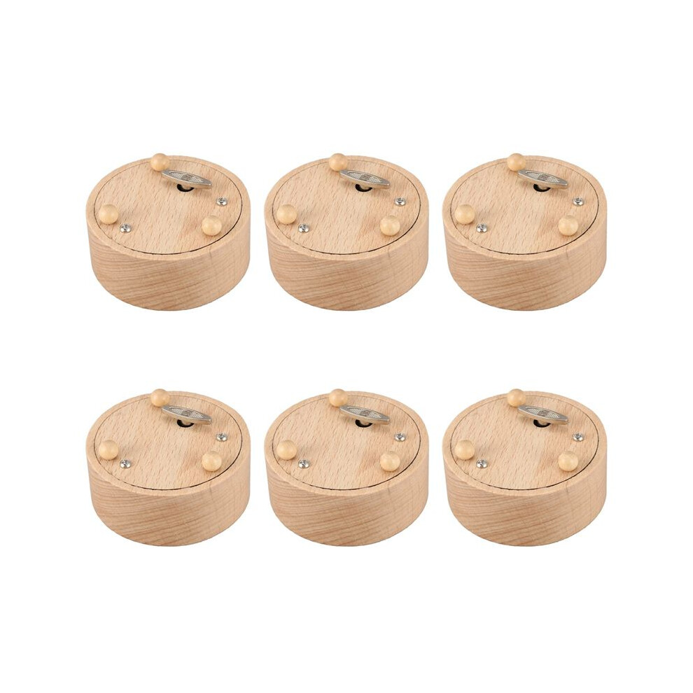 6X Round Blank Music Box Birthday Gift Action Figures Figurine Resin Handicraft Miniatures No Specified Music 6033952761501