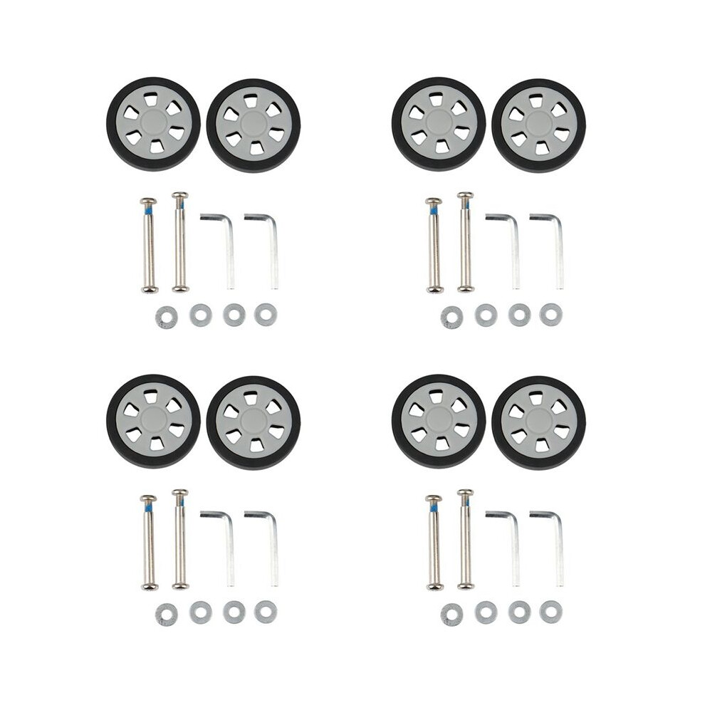 8X Luggage Accessories Wheels Aircraft Suitcase Pulley Rollers Mute Wheel Wear-Resistant Parts Repair 55X12mm 6032592282797