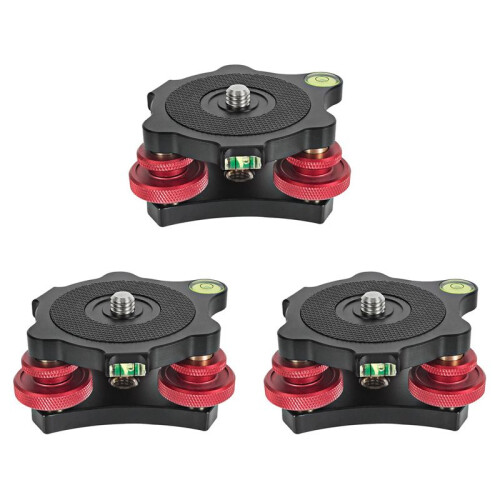 3X Tripod Leveling Base Leveler Adjusting Base Panning Level Plate DSLR Camera Adjustment Table Base 1