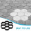 Molde De Tijolo Hexagonal Em Plástico Para Piso De Cimento Diy (Preto) 9