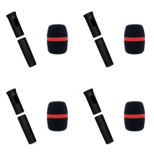 4X Elastic Wireless Microphone Protective Case Color Handle Cover Anti-Fall Protector for Ktv Stage Accessories D