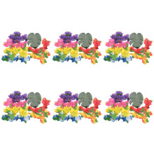 360 Pcs Tropical Party Decoration Supplies 8 Inch Tropical Monstera Leaves and Hibiscus Flowers, Simulation Leaf
