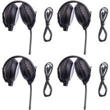 4X Portable Personal FM Radio Headphones , Wireless Headset with Radio Built in for Walking, Jogging, Daily Work