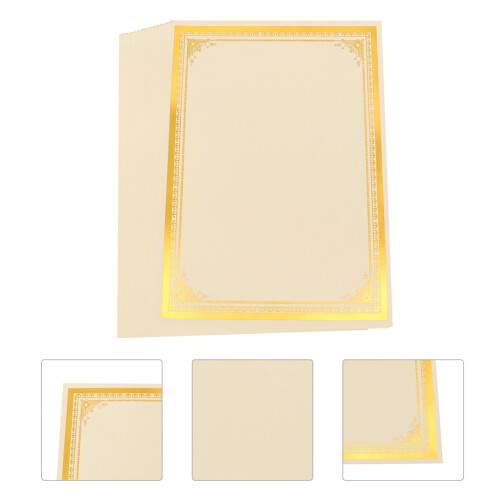 8 folhas papel certificado diploma branco a4 formatura 2