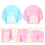 2 unidades casa plástica para hamster pets pequenos (rosa e azul) 3