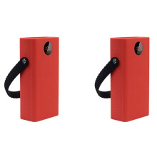 2X Silikon Hülle für ROMOSS Zeus PEA40 40000MAh Power Bank Tragbare Schutz Hülle mit Rutschfestem / Fallendem Weiche Abdeckung (Rot)