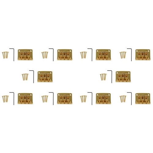 10X 3 String Guitar  String Bridge Bridge Pull String Hard Tail Guitar Bridge Tail 3 String Guitar Replacement Gold