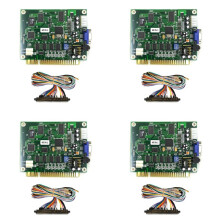 4X 60 in 1 Multicade PCB Board Arcade Game Board with 28P Cable VGA Output Arcade Game Board Horizontal for Jamma Arcade