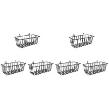 6 St Trådkorgar, Vägggallerpanel Hängande Trådkorg, Väggförvaring och Displaykorg för Skåp och Skafferiorganisation
