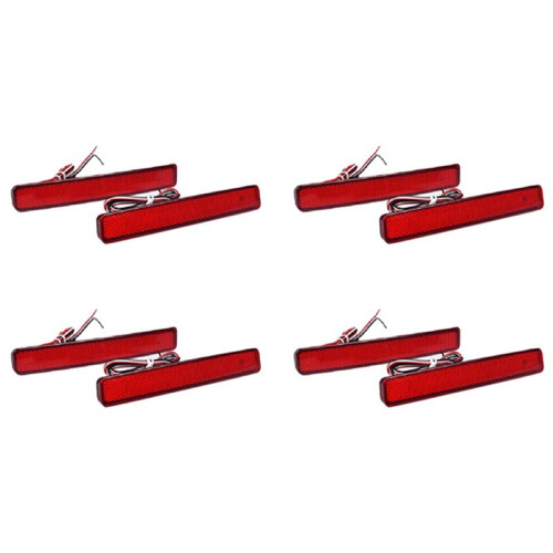 8Pcs Car Rear Bumper Reflector Brake Light LED Taillight for  T5 Transporter/ Caravelle / Multivan 2003-2011 1