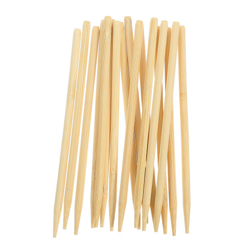 100Pcs Skrapmålning Trä Pennor Barn (Ljusbrun) 2