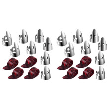 Adjustable Finger Thumb Picks Set Includes 16Pcs Stainless Steel Finger Picks 8Pcs Plastic Thumb Picks for Guitar Banjo