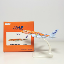 (Orange)New 14CM 1/500 Scale Airbus A380 Japan ANA Airlines Blue Turtle KaLa Plane Model Alloy Aircraft