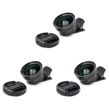 3X Fish Eye Phone Lens, 0.45X Phone with HD Camera Lens Macro Clip Lens Wide Angle Lens Lens for Mobile Phone Camera