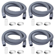 4X Rallonge de Tuyau de Vidange pour Machines à Laver, Tuyau de Vidange 2M Tuyau Universel pour Machine à Laver, Tuyau de Vidange Rallonge pour