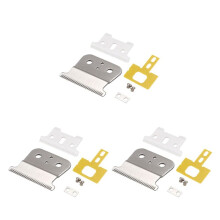 3X Silver for T Outliner Blade for for T Outliner,for Gtx Replacement Blade,White T Blade+Silver Steel Blade