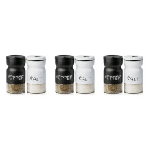 3X Set di Sale e Pepe da Fattoria con Coperchi Regolabili, Arredamento Moderno per La Cucina di Campagna, Set di Graziosi Shaker