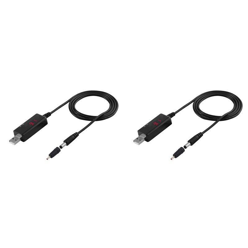2X USB 5V to 9V 12V Power Cable for Route Charge WIFI Adapter Wire USB ...