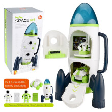 (Rocket W)Acousto Optic Space Rocket Toy Spaceship Space Station Rocket Model Aviation Series Aircraft