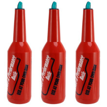 3X de Flair Bartender Bartending Practica Bar Botella Bar Cocktail Vino Shaker - Rojo