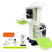 (space station no box)Acousto Optic Space Rocket Toy Spaceship Space Station Rocket Model Aviation Series