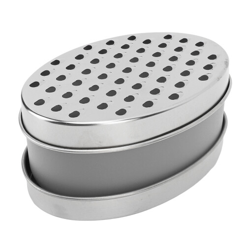 Dual-Sided Box Grater Grey 17x12x7cm PP/430SS