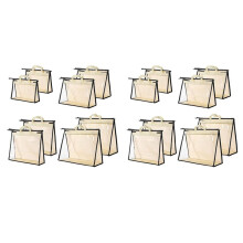 16 Pcs Handbag Dust Bags Clear Purse Storage Organizer for Closet Small to Extra Large Dust Free Zipper Storage Bag