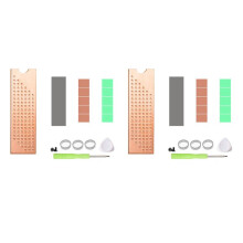 2X M.2 NVMe SSD Heat Sink 0.8mm for M2 2280 Solid State Hard Disk Copper Heatsink with Thermal Pad Laptop SSD Radiator