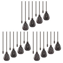 Ceiling Fan Pull Chains,12Pcs Bronze Extension Fan, Lamp Pull Chain Decorative Extender Ornament Fan Chain Connector