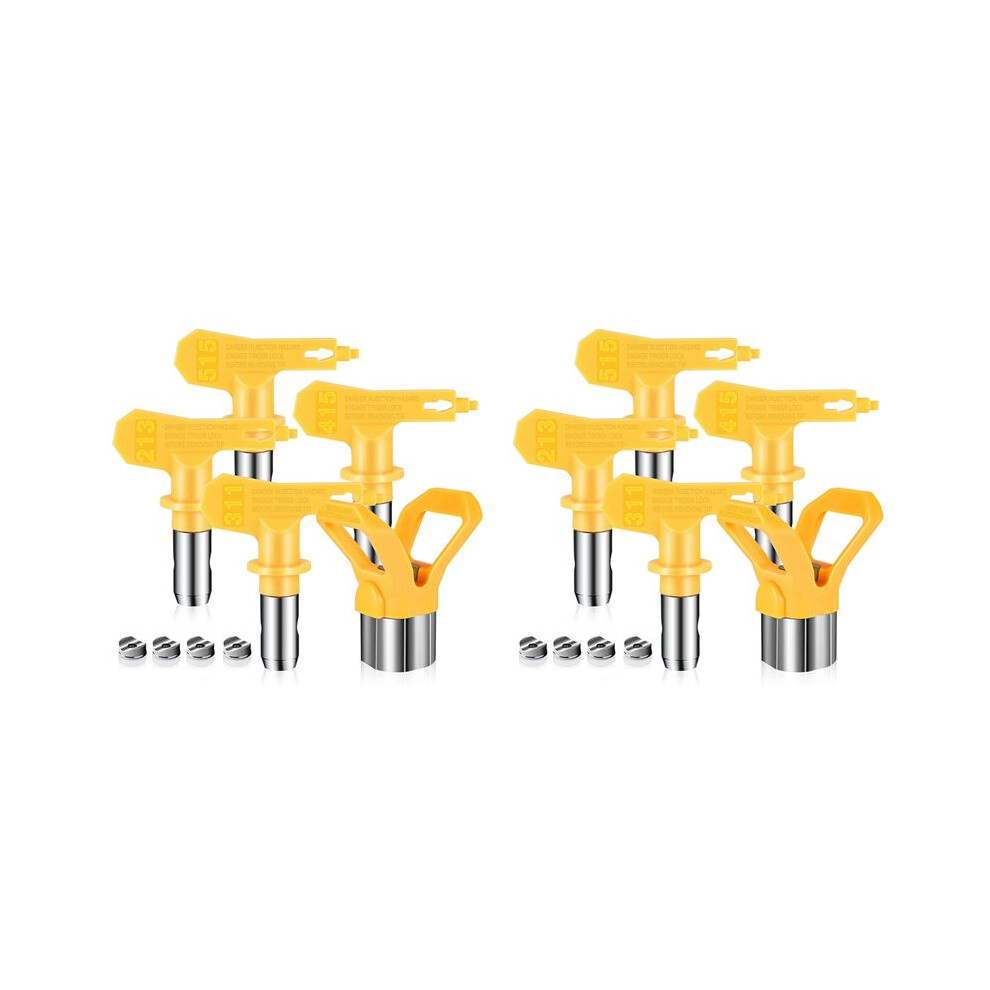 10-Piece Airless Paint Sprayer Tip Guard Nozzle Replacement For Airless Spray Paint Tip Nozzle(213 311 415 515) 6032519323435