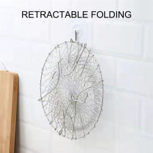 Folding Frying Basket Household Oil Drain Basket Kitchen Gadgets Vegetable Washing Frying Basket Filter