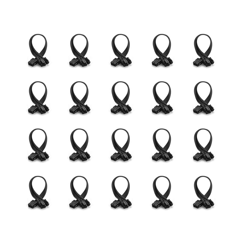 20X Cpu 8 Pin Female To Cpu Atx 8Pin + Atx 4 Pin Male Power Supply Converter Adapter Extension Cable Black 4713853383300