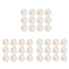 Servettring 36-Delad Set, Vit Pearl Bröllopsservettspänne Bordsdekoration