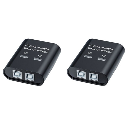 2X USB  2 Port Manual USB HUB Two Computers Share U Disk Printer Device Two in One Out USB2.0 Sharer