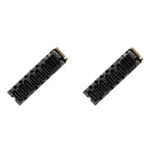 2X M.2 NVME PCI-e PCIE X4 X8 X16 A 6 Porte 3.0 Scheda Adattatore Riser ASM1166 Chassis Server PC Scheda di Espansione Computer