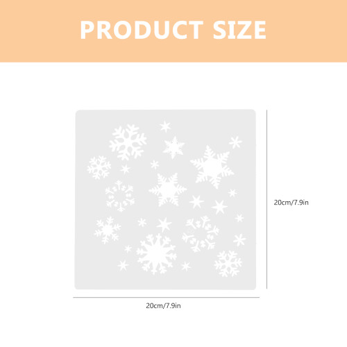 4 unidades de plantillas plásticas DIY modelo floco de neve 1