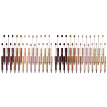 50pcs Plastic Beadable Pens for DIY Pen Decorations Supplies Office School Brown Coffee Rose Gold Goldenrod