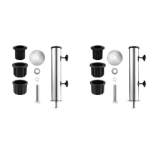 2X Paraplu Paalmontage Stand Buizenset, Outdoor Parasol Base Houder Insert Buishuls, voor Buiten Tuin Achtertuin Balkon