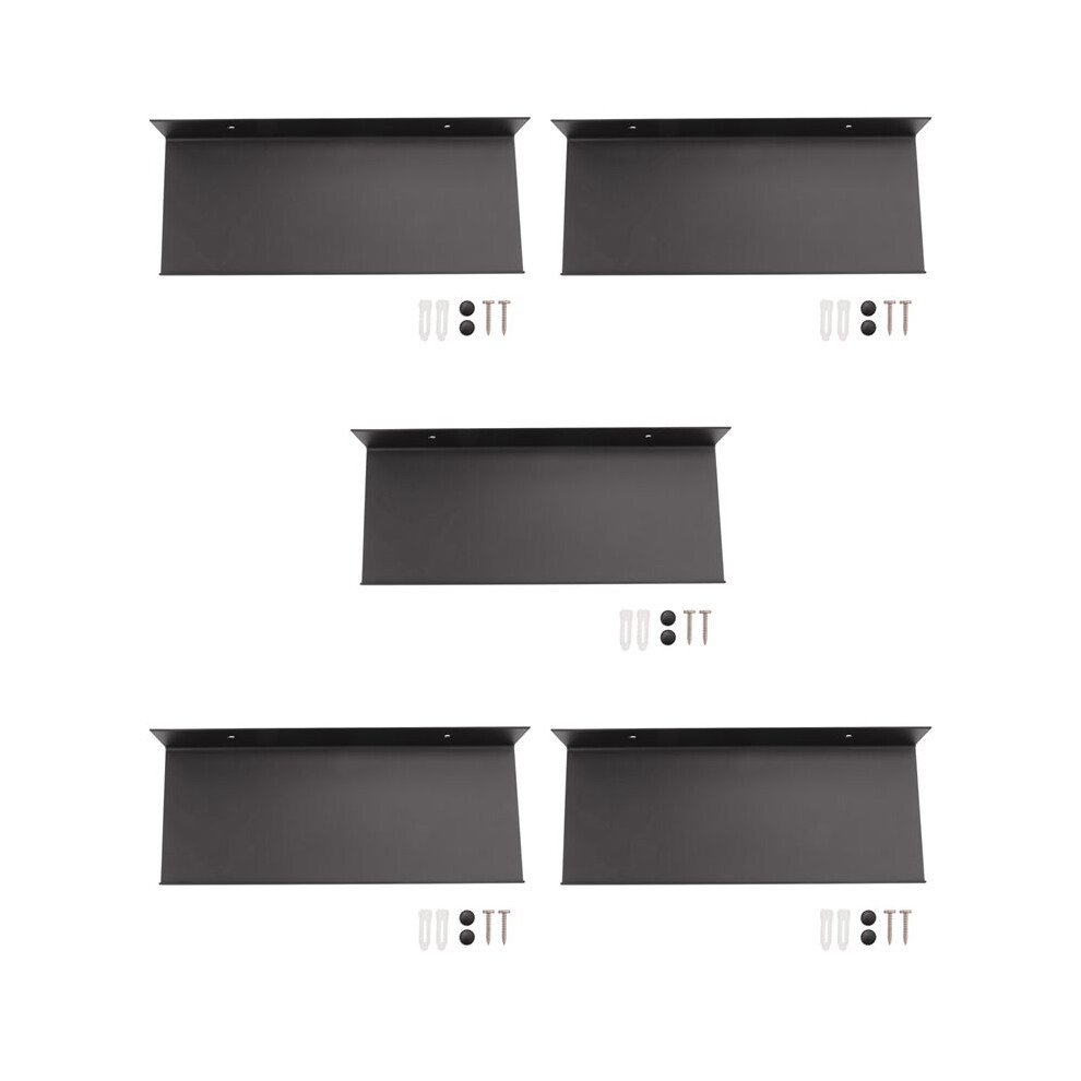 5X Wall Shelves, Black Floating Shelves,Bathroom Racks, Wall Display Shelves,Wall Mounted Kitchen Spice Racks(30Cm) 6032536518845